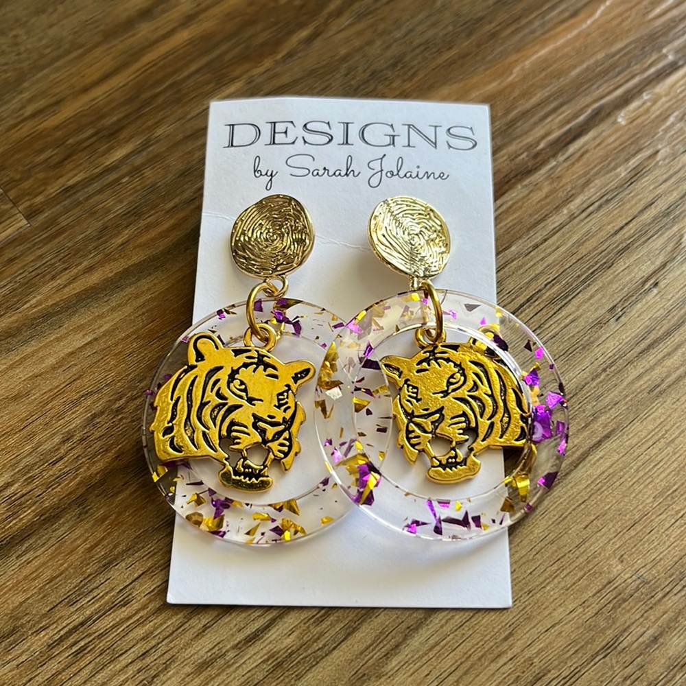 LSU Tiger Earrings